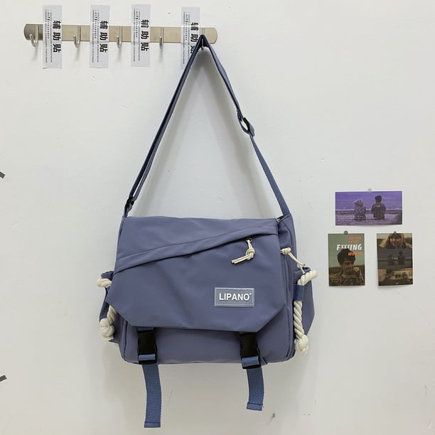 Bolsa Harajuku Crossbody Bolsos Moda Hombro Chica Estudiante Tutorial Book Bag (Azul) Tmvgtek Para estrenar