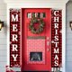 thumbnail image 4 of Decoraciones navideñas Juego de letreros para entrada de patio al aire libre, pancarta de puerta a cuadros de búfalo rojo negro, adornos navideños colgantes para el hogar, decoración navideña para in JAMW Sencillez, 4 of 5
