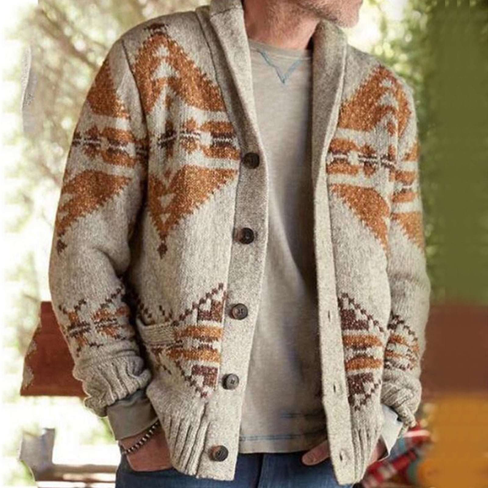 Setben Men Autumn Long Sleeve Jacquard 