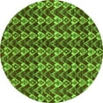 thumbnail image 1 of Ahgly Company Indoor Round Abstract Green Modern Area Rugs, 8' Round, 1 of 4