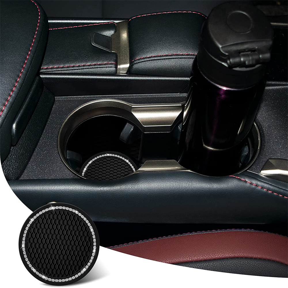 Bling Car Coasters Car Cup Holder Coaster,Crystal Rhinestone Car