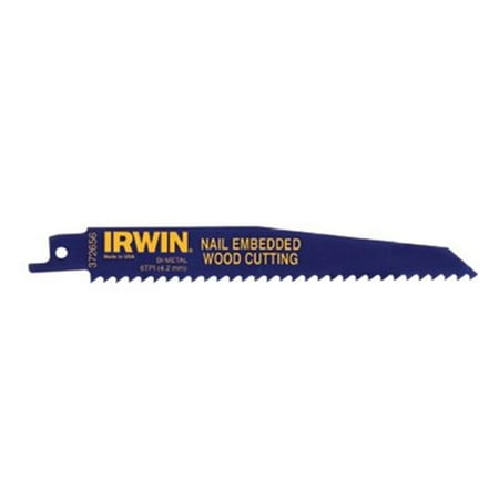 

Irwin 6 Nail Embedded Wood Cutting Reciproc. Blade 6 TPI 25/PK (585-372656B)