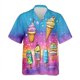 thumbnail image 3 of Camisa hawaiana con estampado 3D de helado abstracto para hombre, camisas hawaianas con estampado de paletas de dibujos animados, blusas casuales holgadas, blusas de manga corta, 3 of 5