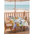 thumbnail image 2 of Outdoor Tablecloths with Umbrella Hole & Zipper, Spring Dog Tablecloth Rectangle 60x84 Inch, Vintage Watercolor Botanical Floral Sunflower Waterproof Table Cloth, Patio/Pool/Picnic Table Covers, 2 of 8