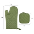 thumbnail image 7 of Unique Bargains Pot Holders Heat Resistant Kitchen Gloves Army Green 4.7x13.8inch, 7 of 7