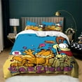 thumbnail image 1 of Soft 3D Printed Garfield Bedding Set Kids,3Pcs Lightweight All-Season Comforter Set Graphic Quilt Cover Duvet Cover Set, 1 of 6