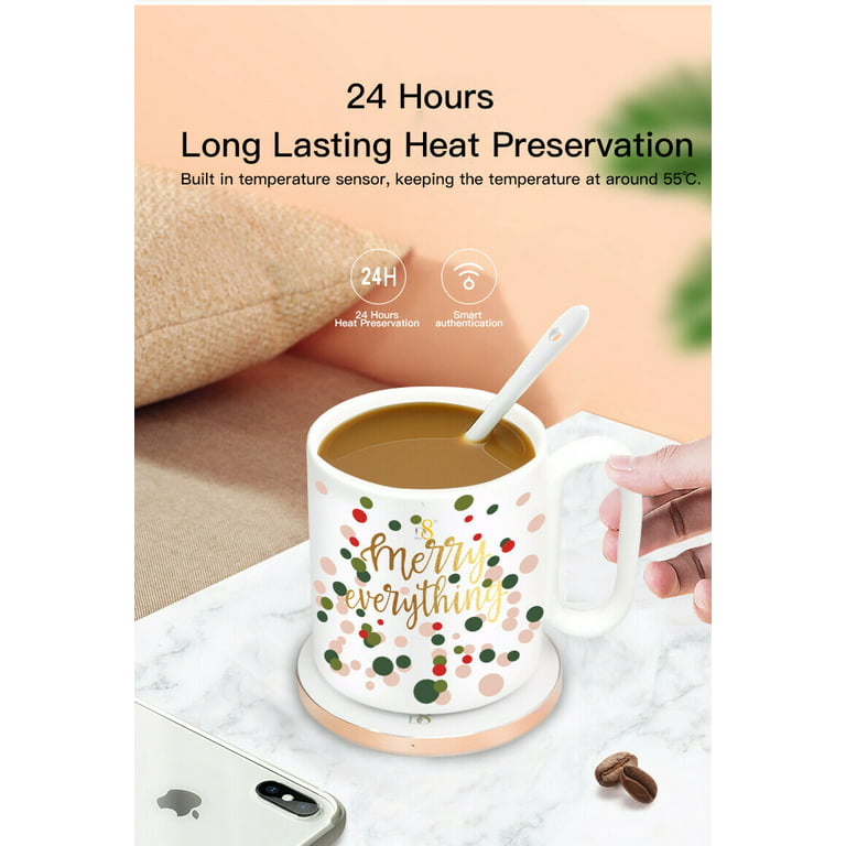Coffee Warmer with Mug - Cordless Coffee Warmer Smart Coffee