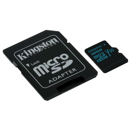 32GB microSDHC Canvas Go 90R/45W U3 UHS-I V30 Card + SD (Best 32gb Micro Sd Card)