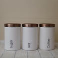 thumbnail image 3 of Rongfmy 3 Containers with Lids, Coffee, Tea, Sugar Food Storage Container Jars with Lids A-White 3Pcs, 3 of 9