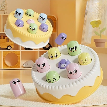 Educational Whack A Mole Toy Early Learning Hand Eye Coordination Training Game Interactive Puzzle Cake Toy For Kids Parent Child Playset Gift For Boys And Girls