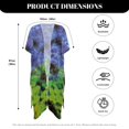 thumbnail image 6 of HELLHERO Polyester Long Kimono Swimsuit Cover Up for Beach Short Sleeve Free Size Bathing Suit Cover Up Tie Dye, 6 of 6