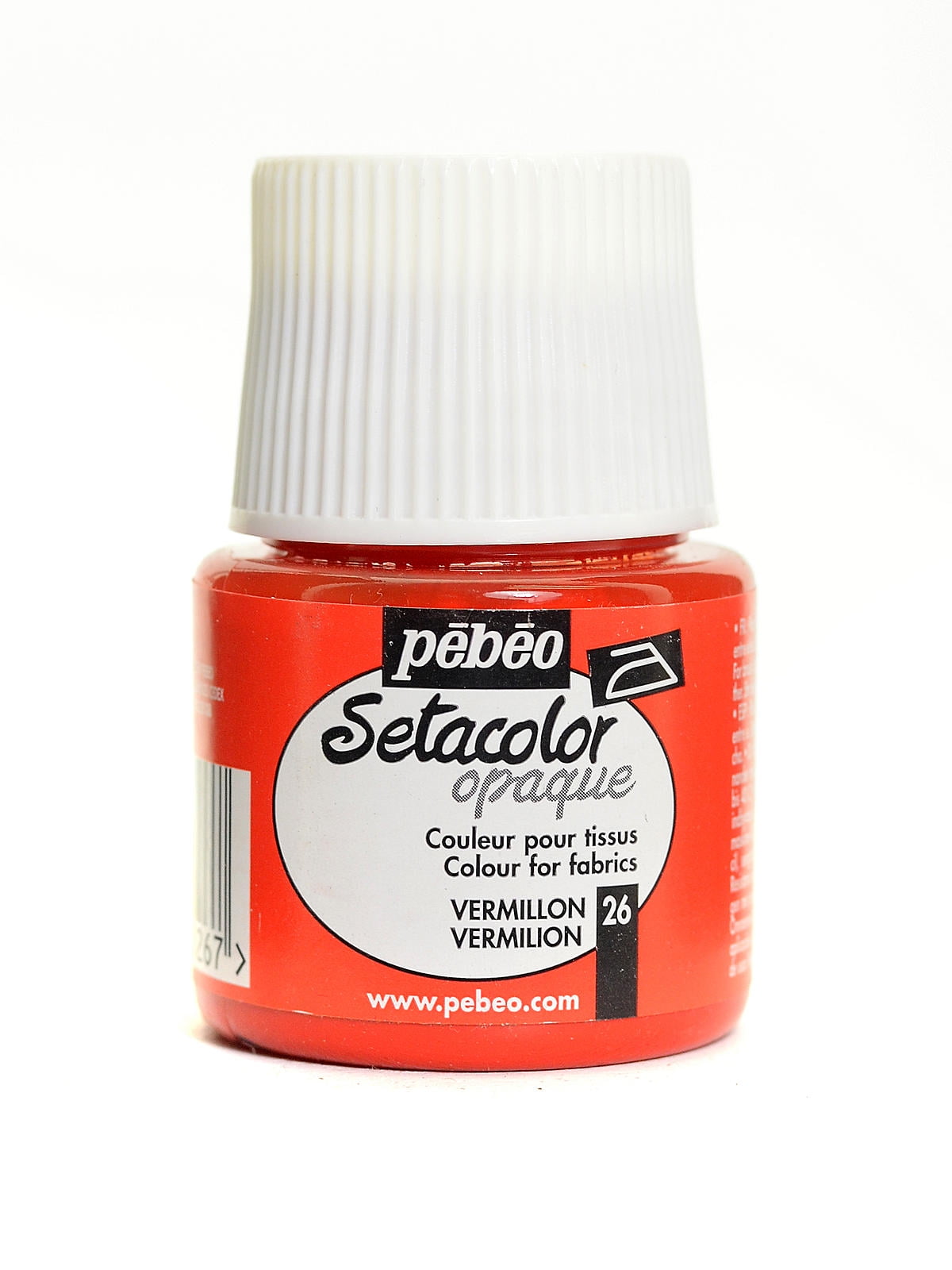Setacolor Opaque Fabric Paint vermilion, 45 ml (pack of 3)