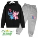 thumbnail image 3 of Ropa deportiva informal con estampado creativo de puntadas de invierno para niños y niñas, camisetas y pantalones para niños, traje deportivo para niños de 3 a 14 años, 3 of 5
