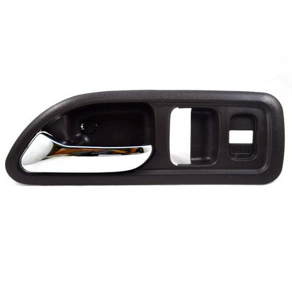 PT Auto Warehouse HO-2577MG-FL - Inner Interior Inside Door Handle, Gray Housing with Chrome Lever - 2-Door Coupe, Driver Side Fits select: 1994-1997 HONDA ACCORD