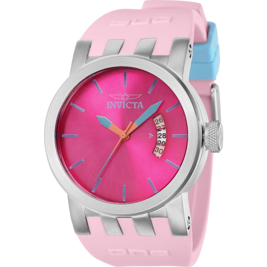 Invicta DNA Quartz Hot Pink Pink Polyurethane Ladies Watch 36960 -