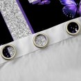 thumbnail image 4 of Feelyou Fashion Monogrammed T Black Out Curtains, Bling Butterfly Animal Curtains Pack of 2 (42x63 Each), Black Purple Sequin Print Bedroom Curtains, Window Curtains Bedroom Decor, 4 of 6