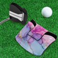 thumbnail image 5 of Haosy Pink Purple Blue Marble Golf Mallet Putter Cover Strong Magnetic Leather Golf Club Headcover Closure, 5 of 7