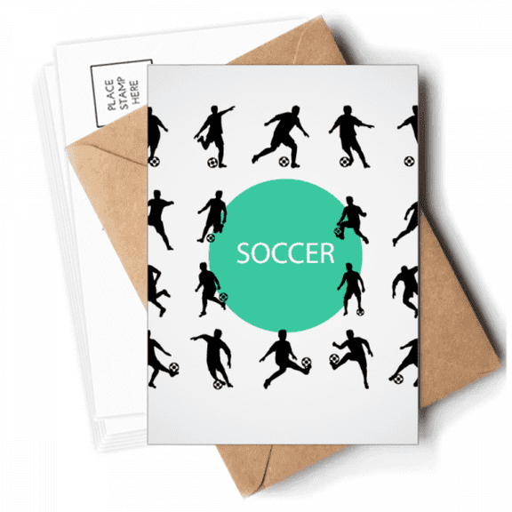 Football soccer Sports Outlines Postcards Envelopes Blank Note Cards Mailing