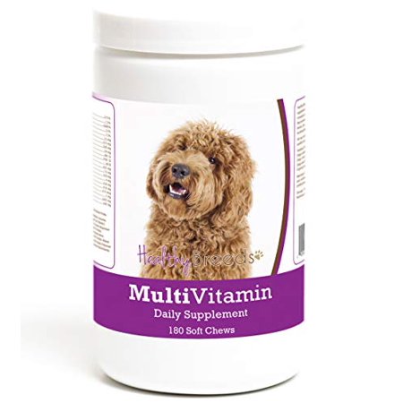 Healthy Breeds Multi Vitamin Daily Supplement Soft Chews for Labradoodle, Light Brown - Over 200 Breeds - Veterinarian Formulated & Recommended Dietary Support - 180 Chews
