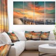 thumbnail image 1 of Pont en Bois sous Ciel Coloré - Impression sur Toile Pont de Mer, 1 of 3