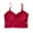 Red, variant on Herrnalise Women's Lace Bandeau Bra Wireless Bralette Seamless Bandeau Crop Tube Top Bra with Pads