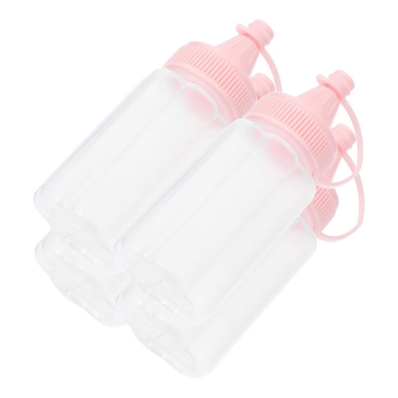 4 Pcs Salad Bottle Squeeze Sauce Water Kids Bottles Travel Pink