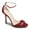 Wine Red, variant on YDN Women Rhinestone Studded Stiletto High Heels Sandals Buckled Strap Open Square Toe Pumps Dress Bridal Party Shoes Size 9.5 Gold