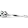 thumbnail image 5 of Sterling Silver Rhodium-Plated White Topaz Ring (Size 8) Made In China qbr15apr-8, 5 of 6