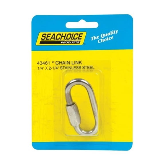Seachoice 43461 Stainless Steel Chain Link 0.25 x 2. 25 in.