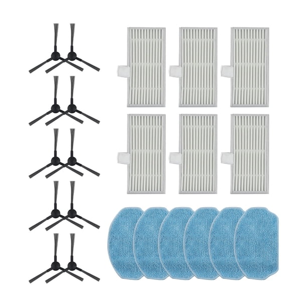 Mop Cloths Filters Side Brushes Set For EICOBOT BR150, For Conga 999 X-treme Robot Vacuum Cleaner Household Supplies Parts