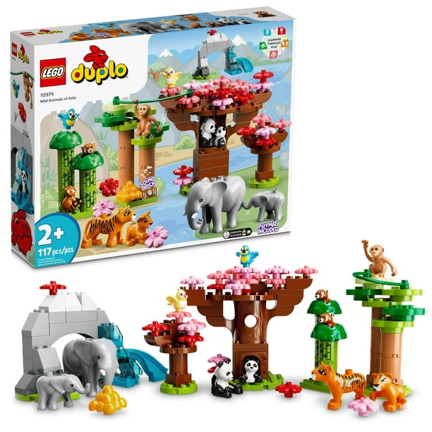 DUPLO Wild Animals of Asia 10974, Bricks with Panda & Elephant Baby Toy Figures plus Sounds, Toys for Toddlers, Girls & Boys 2 - 5 - Walmart.com