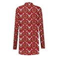 thumbnail image 3 of Christmas Cardigans for Women Open Front Fashion Print Fall Cardigan Casual Loose Outwear Clothes, 3 of 4