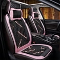 thumbnail image 5 of Asiento de coche universal de medio paquete con almohadilla fresca de verano, transpirable, cojín de asiento de verano con cuentas de madera, único asiento principal para conducir en las cuatro estaci, 5 of 5