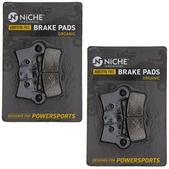 Niche Rear Brake Pad for Harley-Davidson Tri Glide Organic Motorcycle 2 Pack 519-KPA2583D