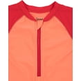 thumbnail image 2 of Leveret Kids Baby Boys Girls One Piece Rashguard UPF 50+ Solid Red/Orange Size 12-18 Months, 2 of 5