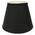 thumbnail image 3 of 16" Black with White  Empire Deep Slanted Shantung Lampshade, 3 of 4