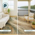 thumbnail image 4 of Addison Rugs Chantille Indoor/Outdoor Transitional Swirls Green Machine Washable Round Rug, 8' x 8', 4 of 8