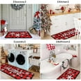 thumbnail image 4 of 2 Pcs Christmas Kitchen Rugs and Mats for Floor Non-Slip Backing Mat Merry Christmas Kitchen Decor Anti Fatigue Kitchen Rug Sets with Runner Xmas Decor (Christmas 04, 17"x47.2"+17"x30"), 4 of 6