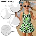 thumbnail image 6 of Xixirimido Shamrock Leopard Green Print Girls One Piece Swimsuits with Skirt Sleeveless Modest Skirted Swimwear with Built-in Shorts UPF 50+ Bathing Suit for St. Patrick's Day, 12-13 Years, 6 of 7
