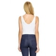 thumbnail image 3 of Women's V-Neck Basic Tank Top Bodysuit, White, One Size, 1pc., 3 of 4