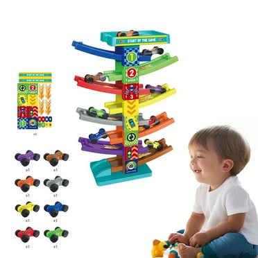 Car Ramp Toy for Kids, Race Car Track with 8 Wheel Track for Toddlers Ages 1-3 Birthday Gifts