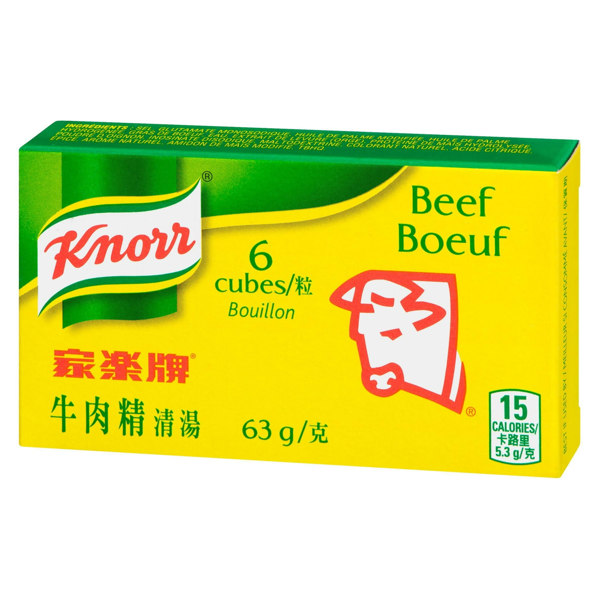 Bouillon de boeuf en cubes Knorr d'Unilever 63 g, 6 cubes