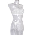 thumbnail image 2 of Encaje sexy conjunto de ropa interior sujetador ropa interior regalo para mujeres niñas, blanco, M 2 piezas Vogacara XX000054-18, 2 of 7