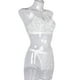 thumbnail image 3 of Encaje sexy conjunto de ropa interior sujetador ropa interior regalo para mujeres niñas, blanco, S 2 piezas Methold XX000054-01, 3 of 7