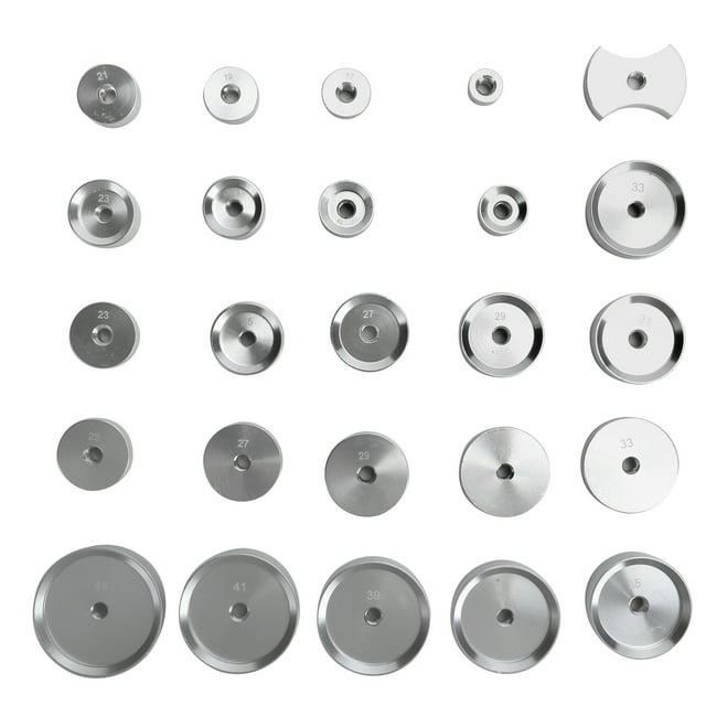 De Reloj Relojes 25 Uds., Máquina Tapadora De Relojes, Troqueles De Tapa Trasera, Accesorios De Molde De Aluminio Para Reparación De Relojes OTVIAP Watch Cover Pressing Machine Dies