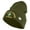 Olive, variant on U.S. Army 4th Infantry Division Logo Embroidered 12 Inch Solid Knit Cuff Long Beanie Made in USA - Black OSFM