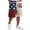 Blue, variant on 4th of July Shorts for Men - 250th Anniversary Patriotic Print Shorts, Stars and Stripes Casual Summer Beach Holiday Shorts,Wine S