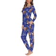 thumbnail image 3 of Pijamas de manga larga para mujer, conjuntos de pijamas de Navidad, pantalones de manga larga, ropa de dormir informal, a pedido, 3 of 4