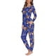 thumbnail image 3 of Pijamas de manga larga para mujer, conjuntos de pijamas de Navidad, pantalones de manga larga, ropa de dormir informal, a pedido, 3 of 4