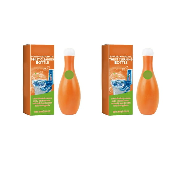 Automatic Toilet Bowl Cleaner Bottles, Bowling-Shape Toilet Tank Cleaners, Hard Water Ring Stain Remover, Heavy Duty Toilet Cleaning & Deodorizer